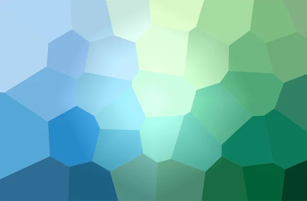 Abstrakcja ilustracja niebieski, zielony olbrzymie sześciokąt tło — Zdjęcie stockowe