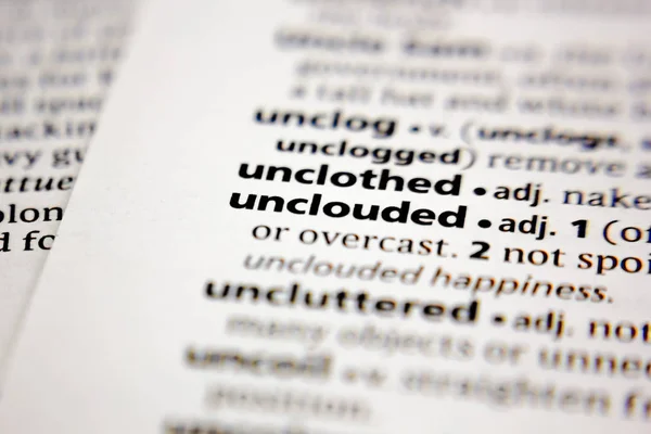 Word or phrase unclouded in a dictionary. — Stock Photo, Image