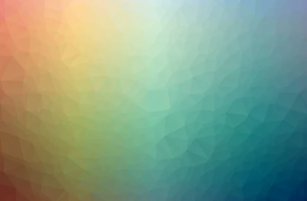 Ilustração de abstrato azul, amarelo e verde horizontal baixo fundo poli. Belo padrão de design de polígono . — Fotografia de Stock