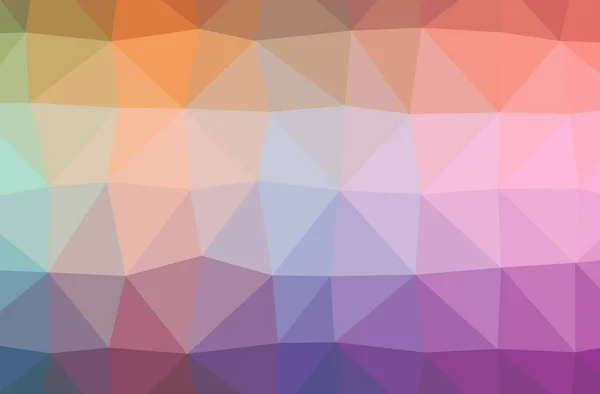 Ilustrace abstraktní modré, oranžové horizontální nízké poly pozadí. Krásný mnohoúhelník návrhový vzor. — Stock fotografie