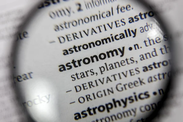 Astronomia wyrazu lub frazy w słowniku. — Zdjęcie stockowe