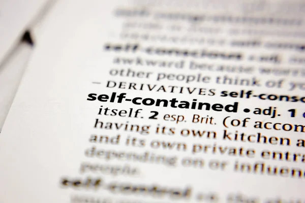 Word or phrase self-contained in a dictionary.