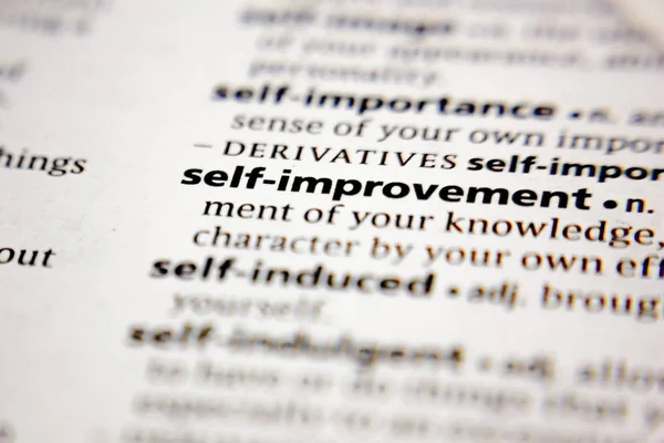 Word or phrase self-improvement in a dictionary.