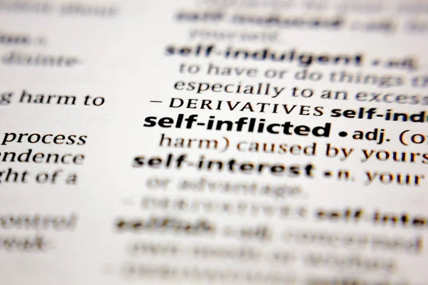 Sözlükte kendi kendine yazılan sözcük ya da cümle.