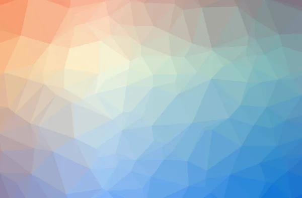 Illustration von abstrakten blauen und gelben horizontalen Low-Poly-Hintergrund. schönes Polygon-Muster. — Stockfoto