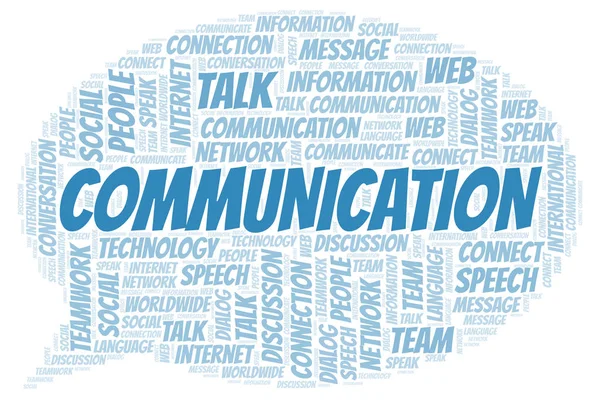 Mot de communication cloud . — Photo