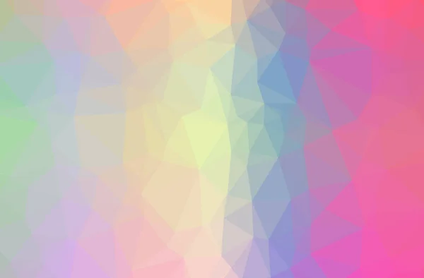 일러스트 레이 션의 추상 블루, 그린, 핑크, 노란색 가로 낮은 폴 리 배경. 아름 다운 다각형 디자인 패턴. — 스톡 사진