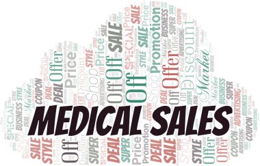 Tıbbi Satış Kelime Bulut. Wordcloud Metin ile yapılan.