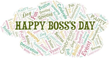 Mutlu patron günü kelime bulut. Metin Ile yapılan wordcloud.