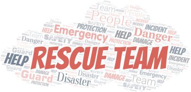 Kurtarma ekibi Word bulutu. Metin Ile yapılan wordcloud.