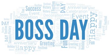 Boss günü Word bulutu. Metin Ile yapılan wordcloud.