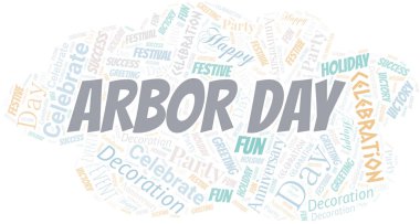 Arbor Day Word bulutu. Metin Ile yapılan wordcloud.