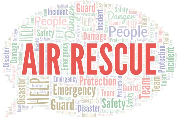 Nube de palabras de rescate aéreo. Wordcloud hecho con texto . — Archivo Imágenes Vectoriales