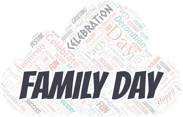 Familie dag word cloud. Wordcloud gemaakt met tekst. — Stockvector