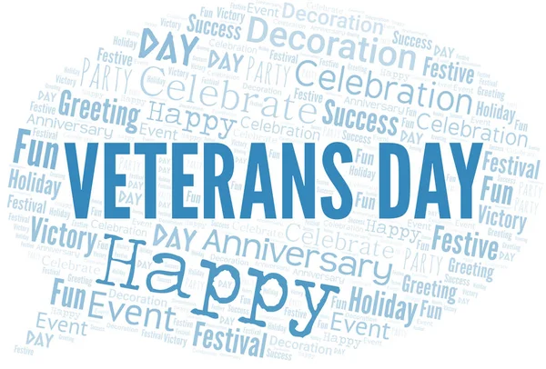 Día de los Veteranos Word Cloud. Wordcloud hecho con texto . — Vector de stock