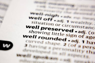 Kelime veya cümle iyi bir sözlük korunur.