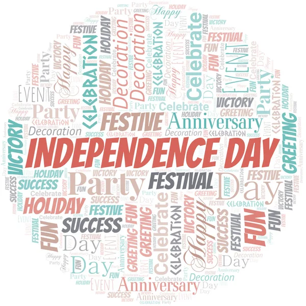 Independence Day Word Cloud. Wordcloud Made With Text. — Stock Vector