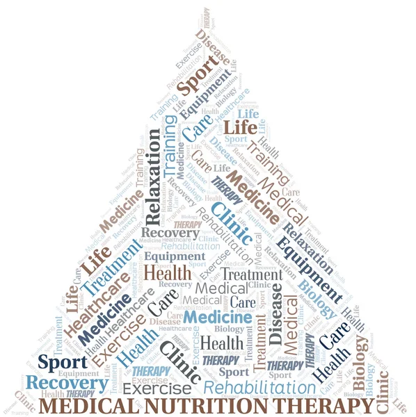 Medical Nutrition Therapy nuvem palavra. Wordcloud feito apenas com texto . — Vetor de Stock