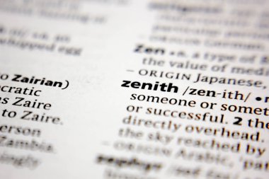 Sözlükte Word veya tümcecik Zenith.