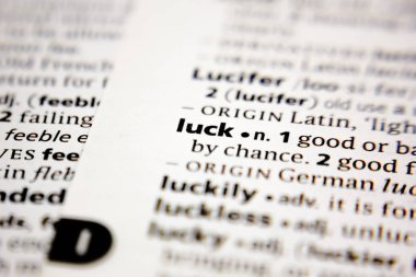 Sözlük kelime veya cümle şans.