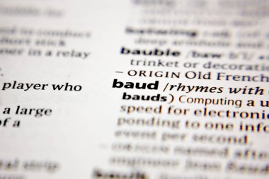 Sözlükte Word veya tümcecik baud.