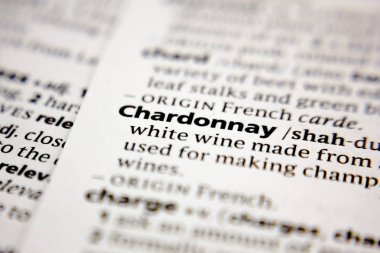 Kelime veya cümle Chardonnay bir sözlük.