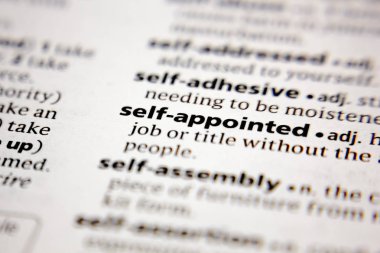 Sözlükte kendi kendine atanan kelime veya cümle.