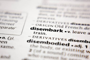 Kelime veya cümle bir sözlükte karaya.