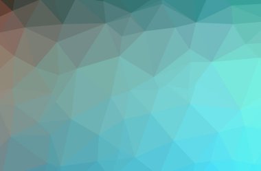 Mavi ve yeşil yatay düşük Poli arka plan resmi. Güzel çokgen tasarım deseni. 