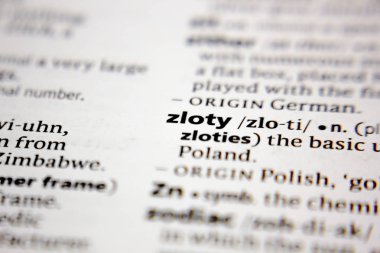 Kelime veya cümle Zlotisi bir sözlük.