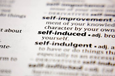 Sözlükte kendi kendine indüklenen kelime veya cümle.