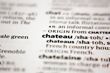 Sözlükte kelime veya cümle Şatosu.