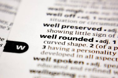 Kelime veya cümle iyi bir sözlük yuvarlak.