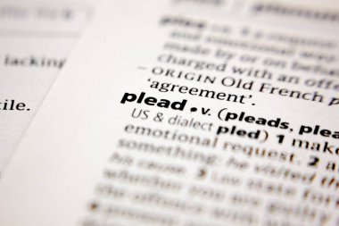 Sözlükte kelime veya cümle itiraf.