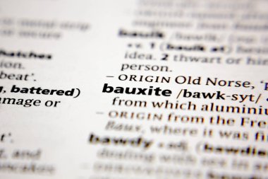 Sözlükte kelime veya cümle boksit.