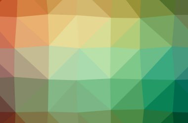 Soyut yeşil, kırmızı yatay düşük Poli arka plan resmi. Güzel çokgen tasarım deseni. 