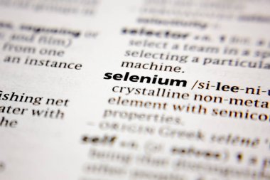 Sözlükte kelime veya cümle selenyum.