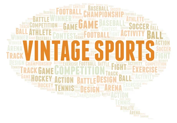Vintage Sports nuvem de palavras . — Fotografia de Stock