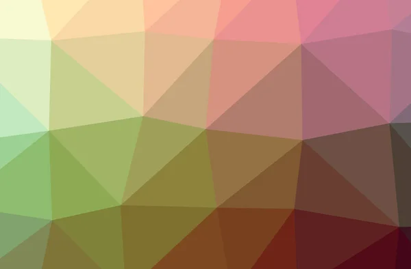 Ilustración de abstracto verde, naranja fondo polivinílico bajo horizontal. Hermoso patrón de diseño polígono . — Foto de Stock