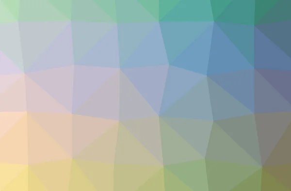 青、緑と黄色の水平低ポリ抽象的な背景のイラスト。美しい多角形デザイン パターン. — ストック写真