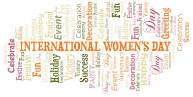 Uluslararası kadın günü kelime bulutu. Metin Ile yapılan wordcloud.