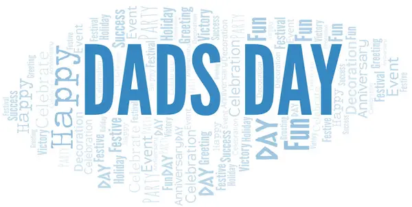 Dads dag Word Cloud. Wordcloud gjort med text. — Stock vektor