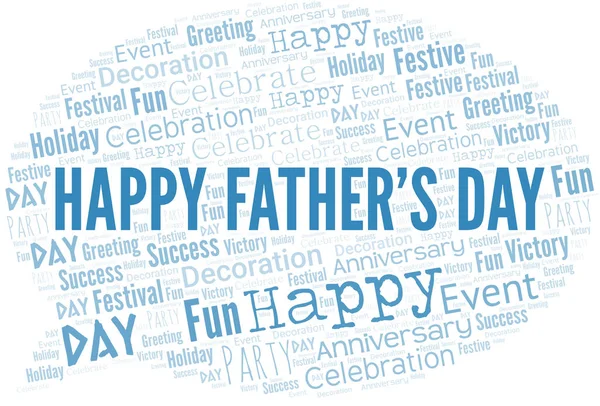 Gelukkige Vaderdag Woordwolk. Wordcloud gemaakt met tekst. — Stockvector