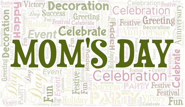 Mom's Day Word Cloud. Wordcloud Made With Text. — Stock Vector
