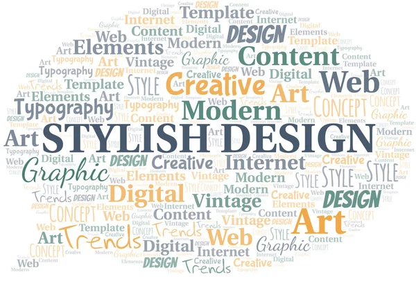 Elegante nuvem de palavras Design. Wordcloud feito apenas com texto . —  Vetores de Stock