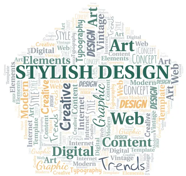 Elegante Design parola nuvola. Wordcloud realizzato solo con testo . — Vettoriale Stock