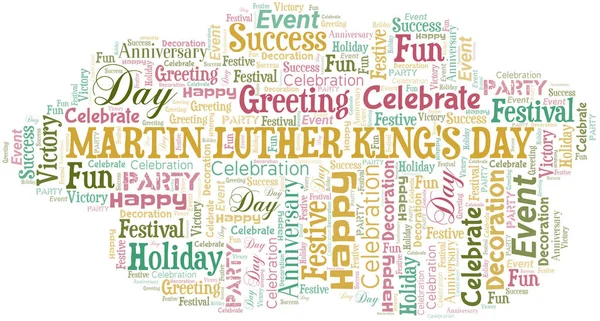 Martin Luther King's Day słowo chmura. Wordcloud wykonane z tekstem. — Wektor stockowy