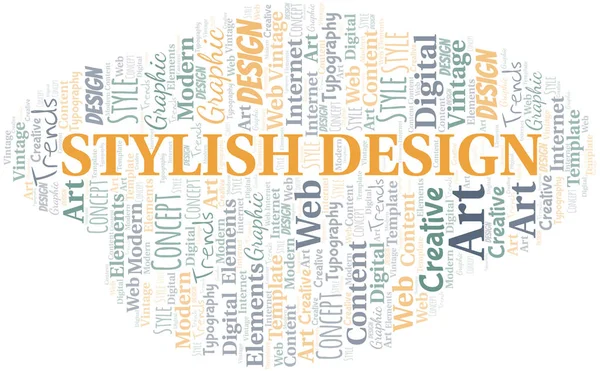 Elegante Design parola nuvola. Wordcloud realizzato solo con testo . — Vettoriale Stock
