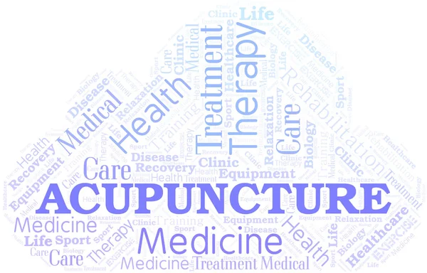 Acupuncture word cloud. Wordcloud made with text only.