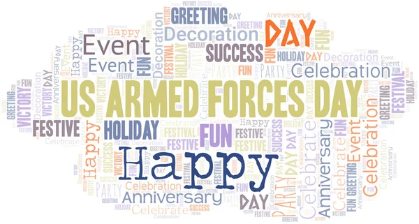 Noi Armed Forces Day Word Cloud. Wordcloud realizat cu text . — Vector de stoc